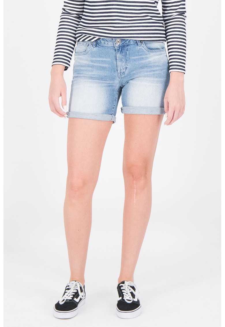 Oferte la Pantaloni scurti slim fit din denim - cu aspect decolorat Rachelle - Albastru deschis
