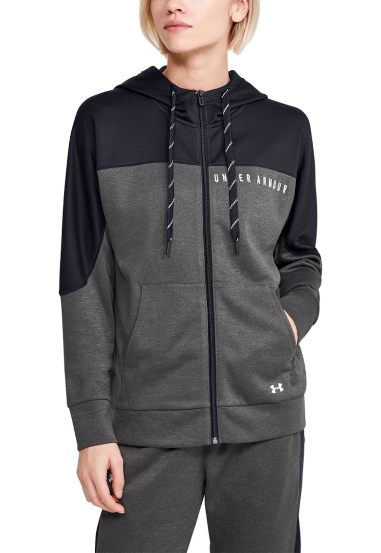 Oferte la Hanorac din tricot cu fermoar - pentru antrenament Recover™ - Negru/Gri
