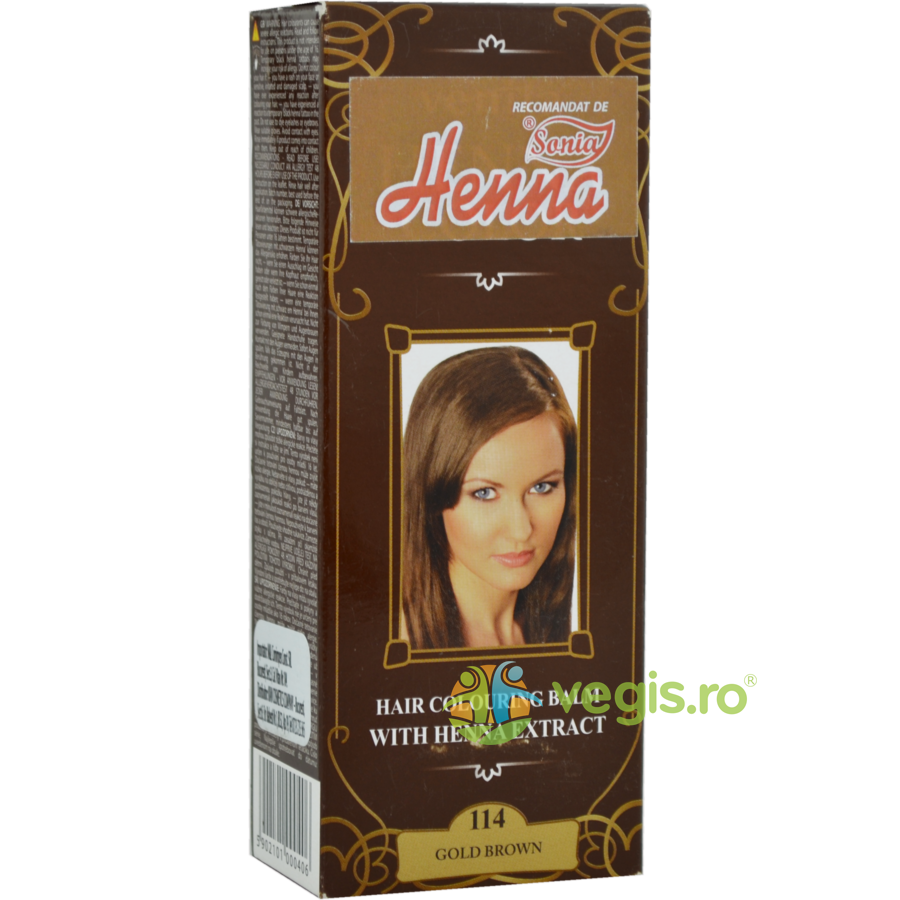 Oferte la Balsam Colorant pentru Par cu Henna nr.114 Saten Auriu 75g