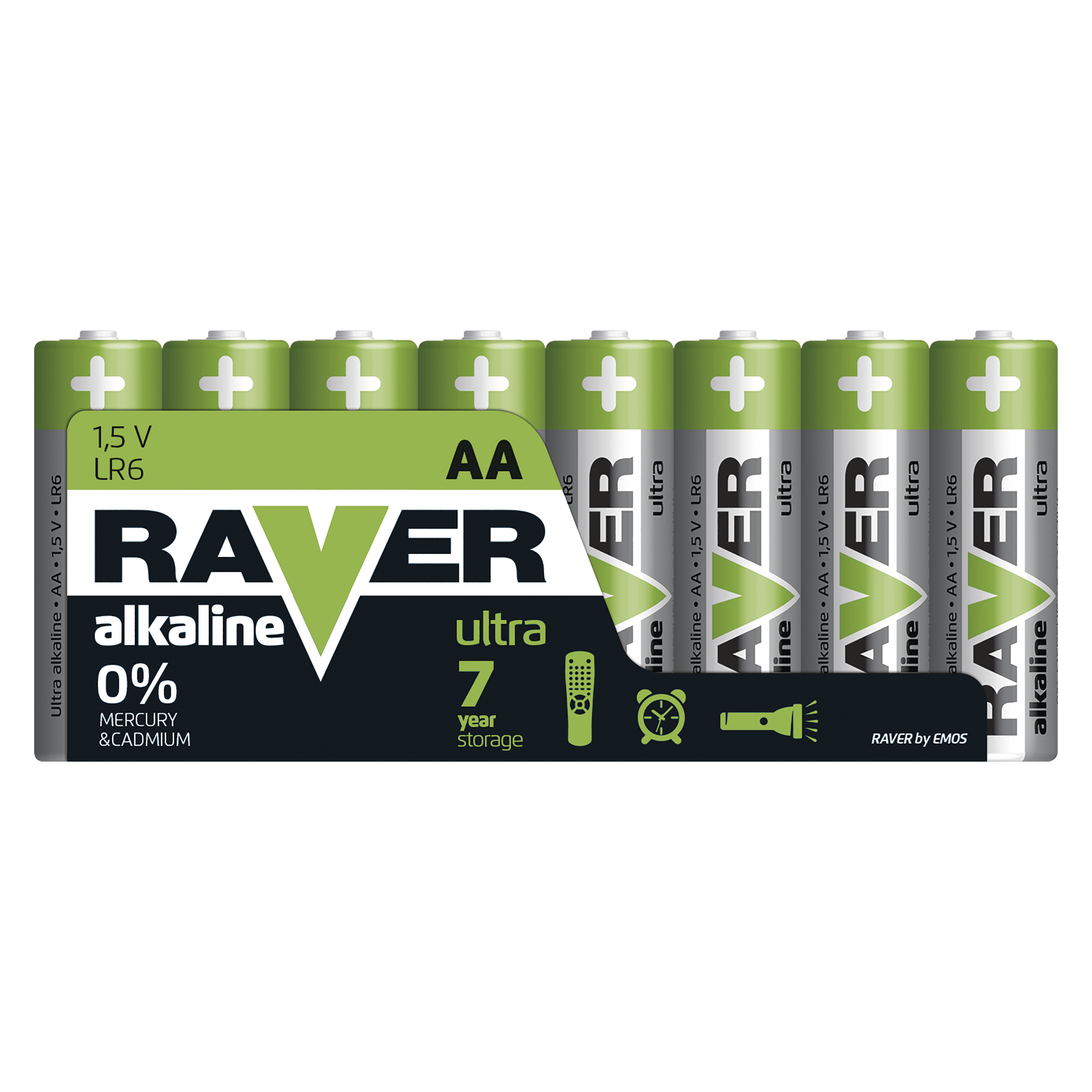 Oferte la Baterii ultra alcaline Raver, AA RUA LR6-S8, 1.5 V, 8 buc