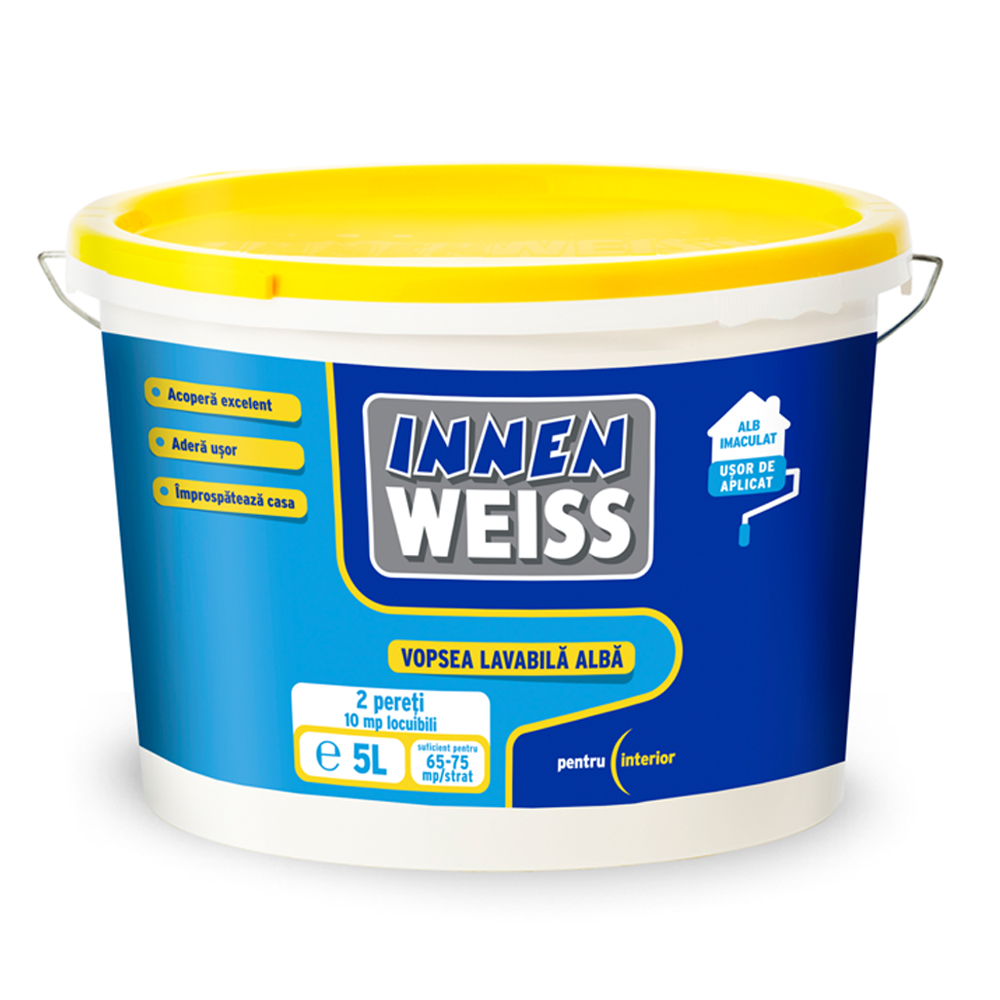 Oferte la Vopsea lavabila interior Innenweiss, alb, 5 l