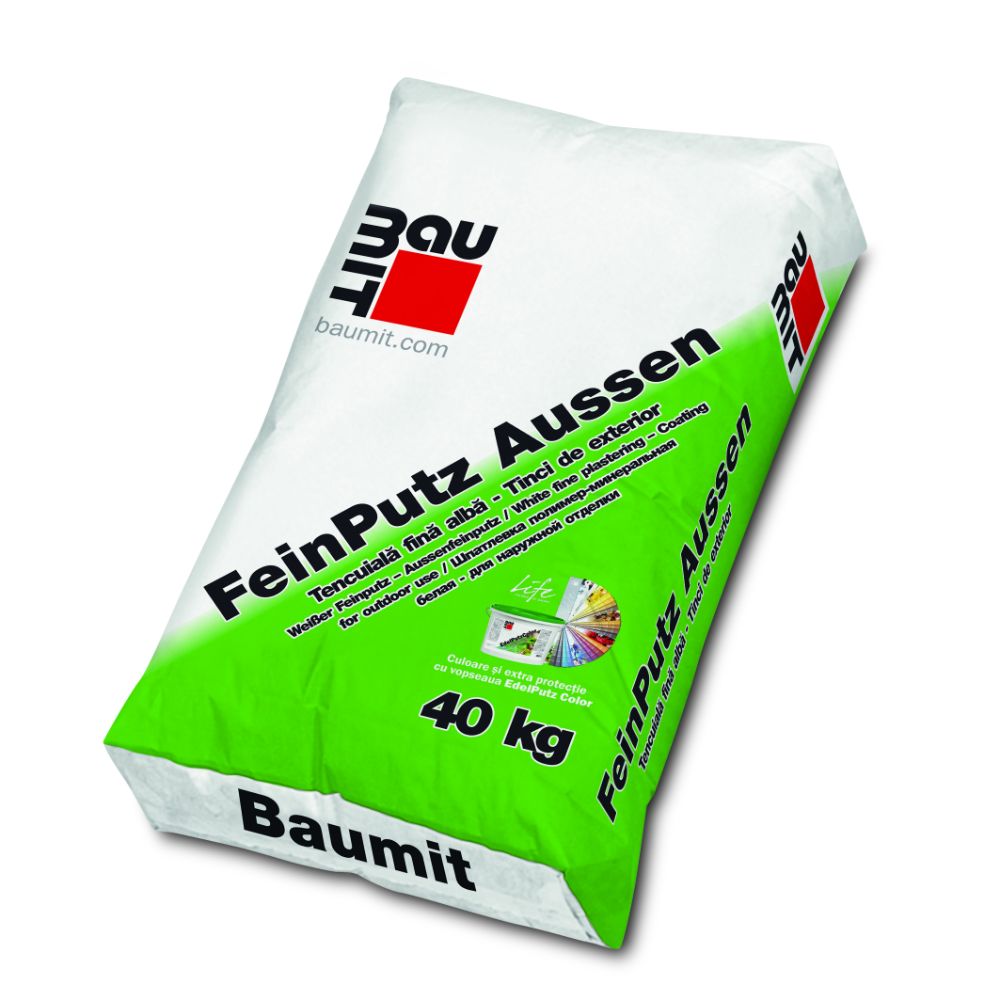 Oferte la Tencuiala fina alba, Baumit Feinputz Aussen, exterior/interior, 40 kg