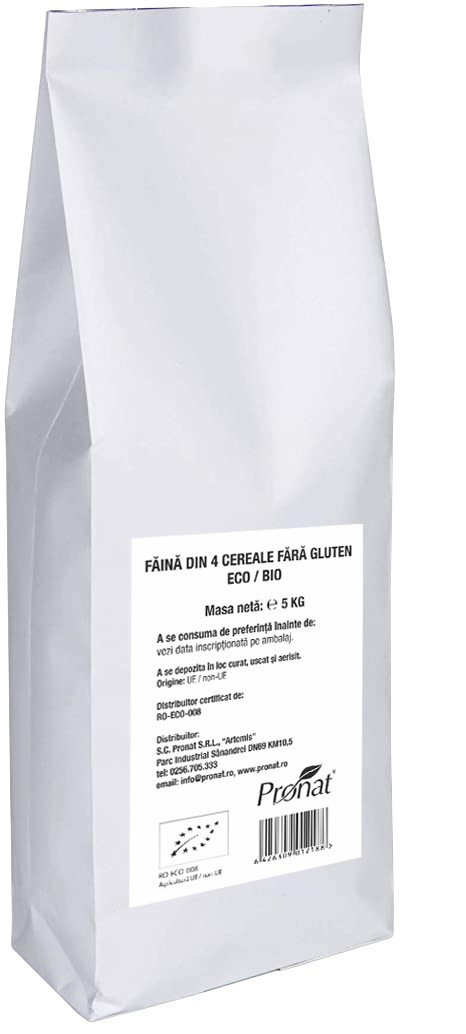 Oferte la Faina bio din patru cereale natural fara gluten, 5kg Pronat