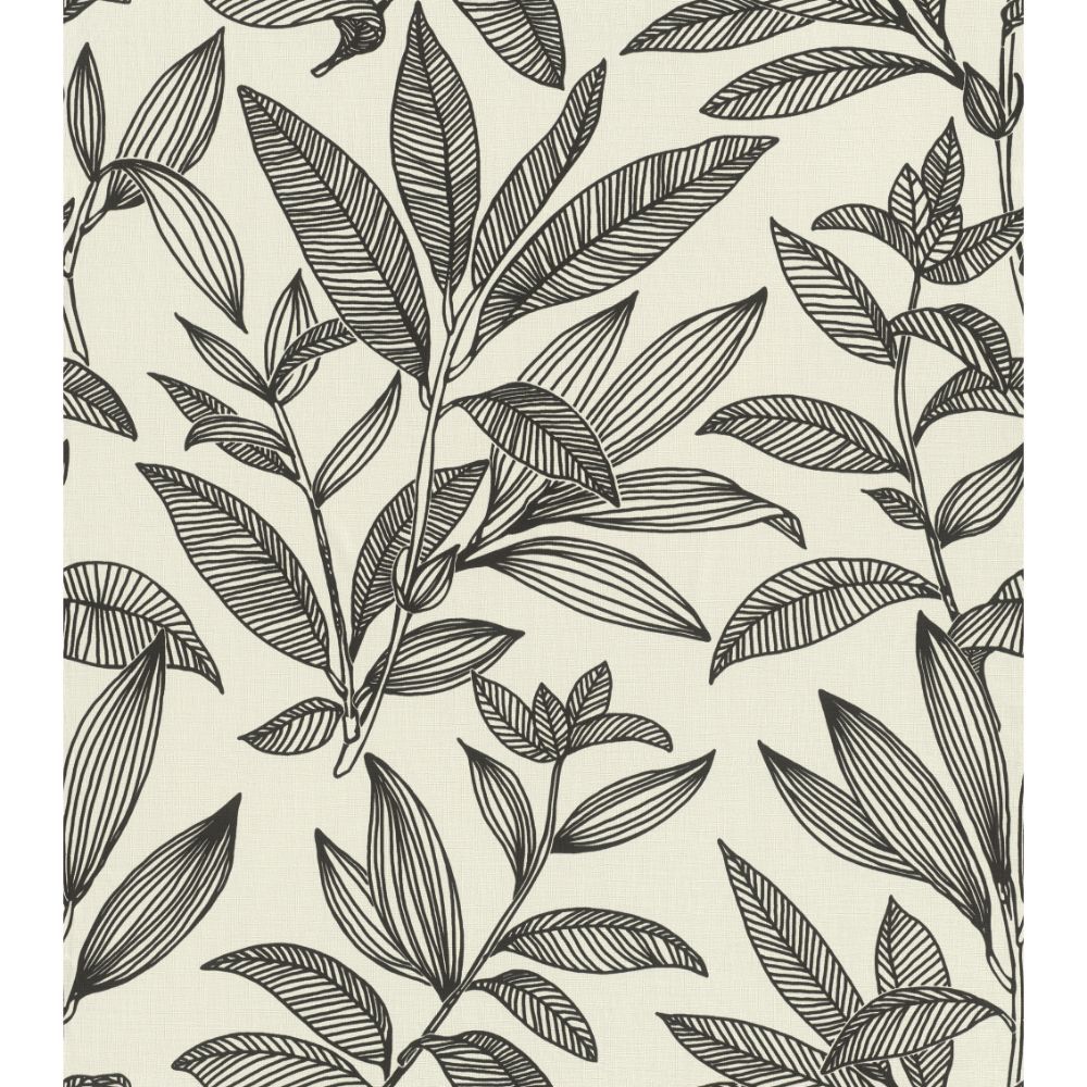 Oferte la Tapet vlies Rasch 466409, model vegetal, bej/negru, 10 x 0.53 m
