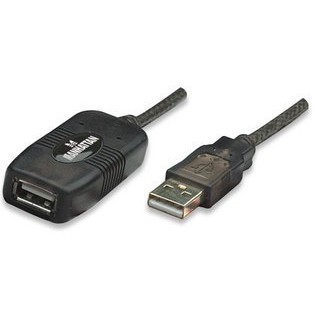 Oferte la Cablu prelungitor USB 2.0 Manhattan, Negru
