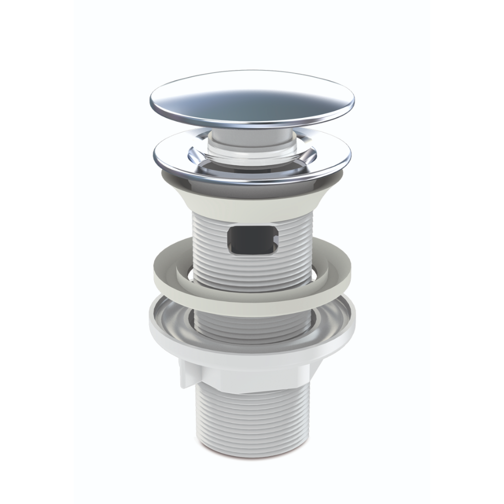 Oferte la Ventil lavoar Wirquin Quick-Clack, cu preaplin, ABS/inox, crom, diametru 1 1/4 inch