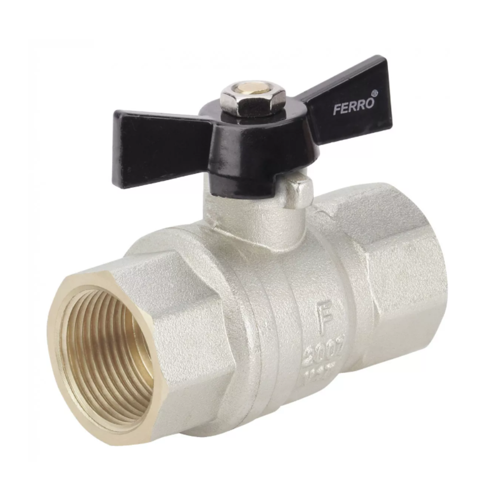 Oferte la Robinet cu sfera Ferro KMH3E, alama, filet interior-interior, 1