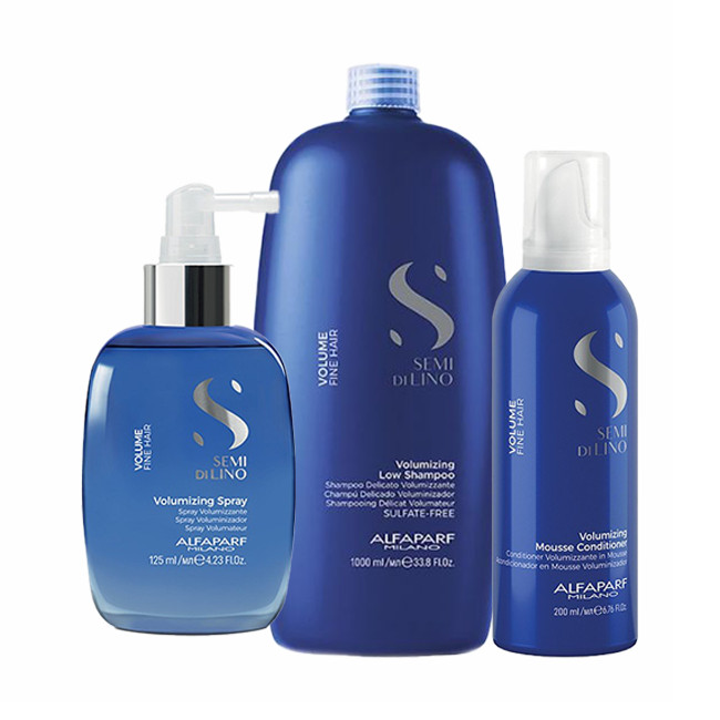 Oferte la Set pentru par cu volum Alfaparf Milano Volume Magnifying Sampon 1000 ml + Balsam spuma 200 ml + Spray 125 ml (Gramaj: 1000 ml + 200 ml + 125 ml)