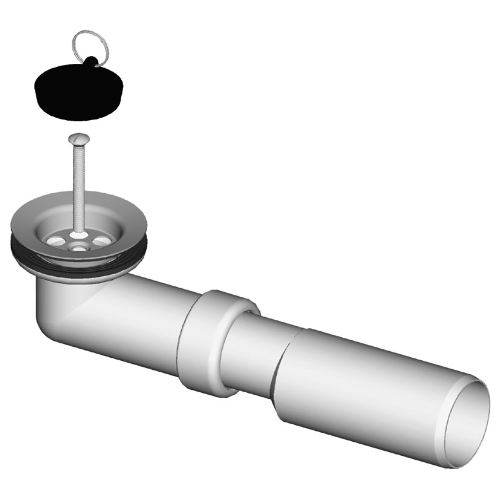 Oferte la Sifon pentru cabina de dus Liv, rigid, cu ventil, material PP, alb, diametru 40/50 mm
