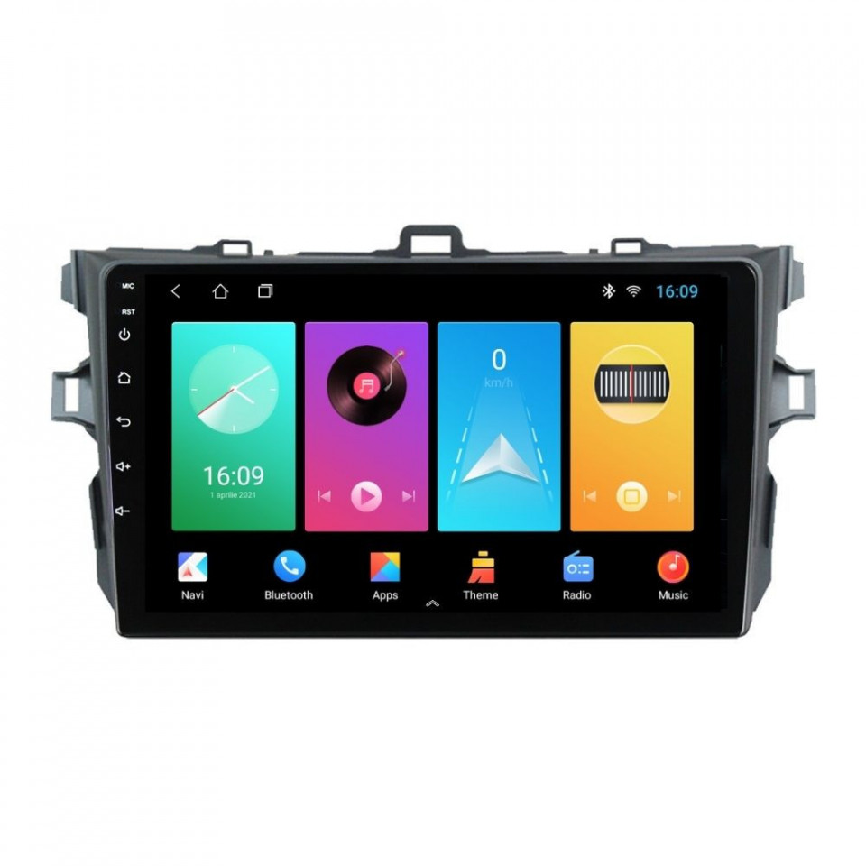 Oferte la Navigatie dedicata cu Android Toyota Corolla 2007 - 2013, 1GB RAM, Radio GPS Dual Zone, Display HD IPS 9" Touchscreen, Internet Wi-Fi, Bluetooth, MirrorLink, USB