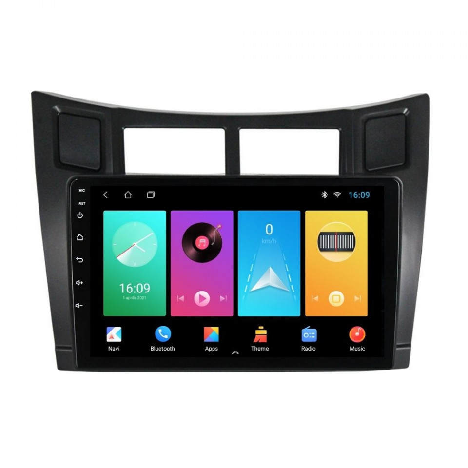 Oferte la Navigatie dedicata cu Android Toyota Yaris 2006 - 2011, 1GB RAM, Radio GPS Dual Zone, Display HD IPS 9" Touchscreen, Internet Wi-Fi, Bluetooth, MirrorLink, USB
