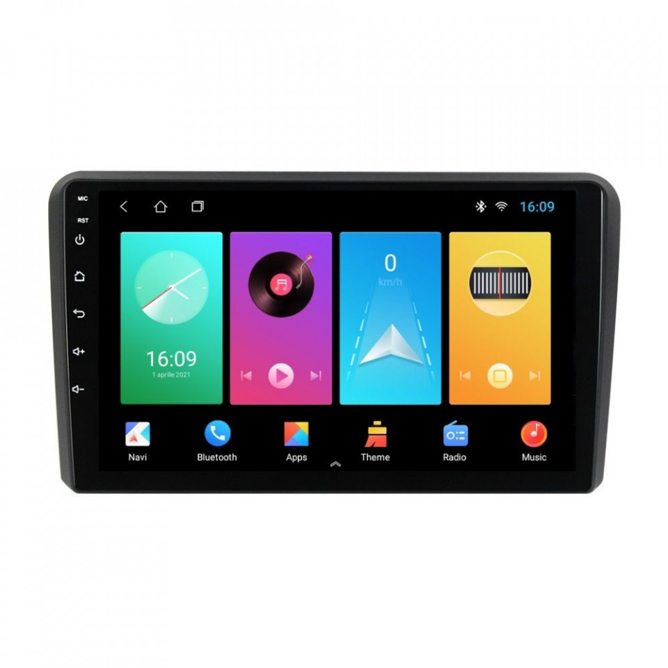 Oferte la Navigatie dedicata cu Android Audi A3 (8P1) 2003 - 2013, 2GB RAM, Radio GPS Dual Zone, Display HD IPS 9" Touchscreen, Internet Wi-Fi, Bluetooth, MirrorLink, USB