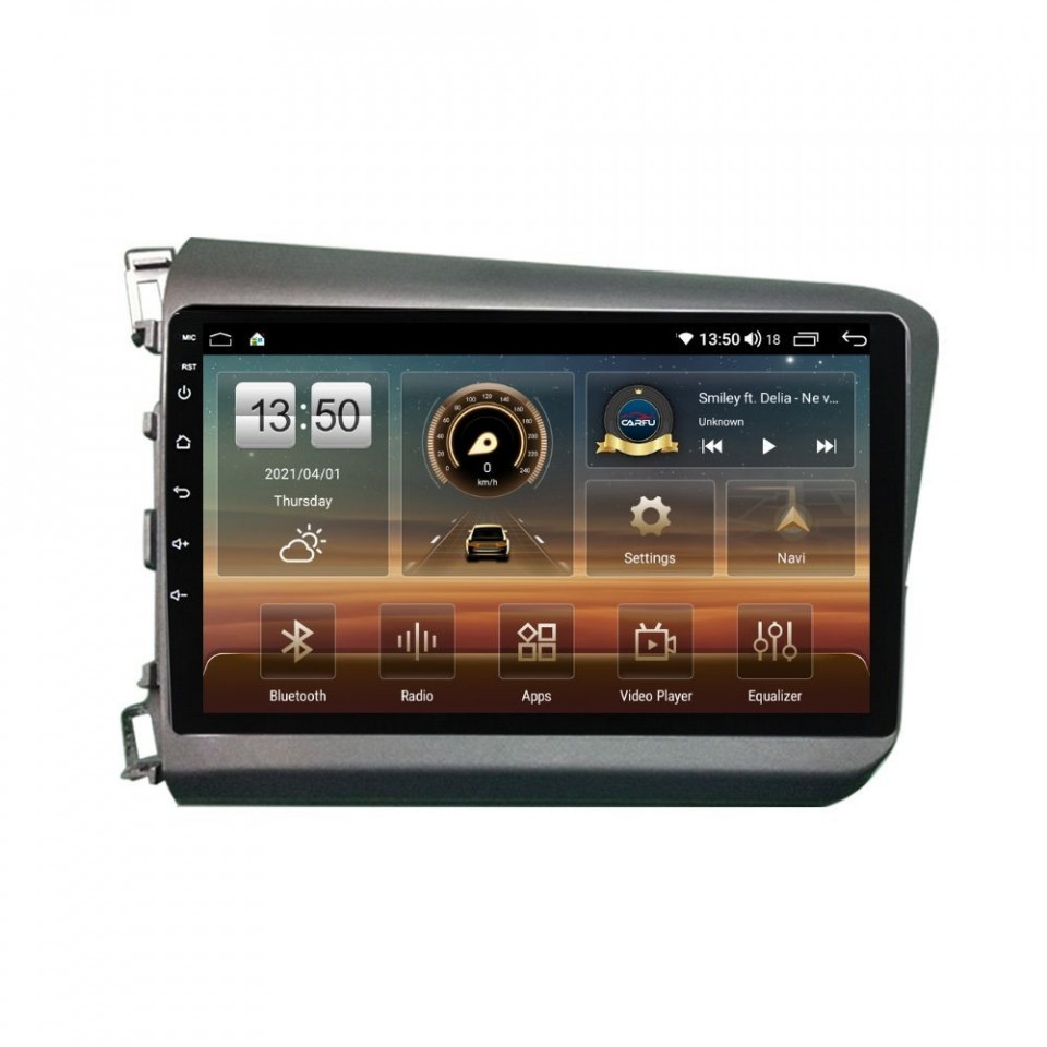 Oferte la Navigatie dedicata cu Android Honda Civic IX Sedan 2011 - 2015, 4GB RAM, Radio GPS Dual Zone, Display HD QLED 9" Touchscreen, Internet Wi-Fi si slot SIM 4G, Bluetooth, MirrorLink, USB