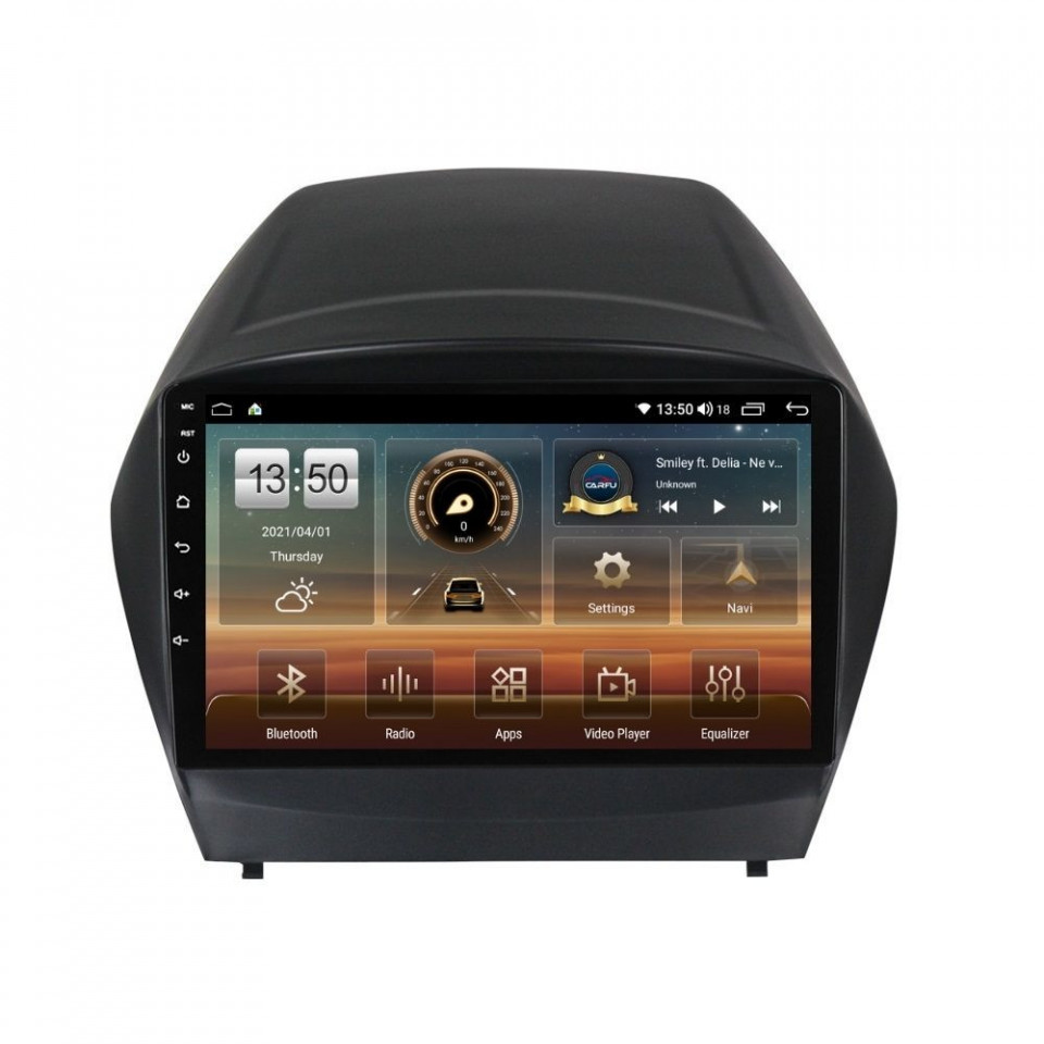 Oferte la Navigatie dedicata cu Android Hyundai ix35 2009 - 2015, 4GB RAM, Radio GPS Dual Zone, Display HD QLED 9" Touchscreen, Internet Wi-Fi si slot SIM 4G, Bluetooth, MirrorLink, USB