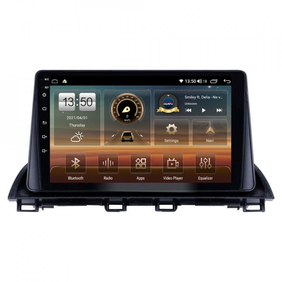 Oferte la Navigatie dedicata cu Android Mazda 3 2013 - 2019, 4GB RAM, Radio GPS Dual Zone, Display HD QLED 9" Touchscreen, Internet Wi-Fi si slot SIM 4G, Bluetooth, MirrorLink, USB