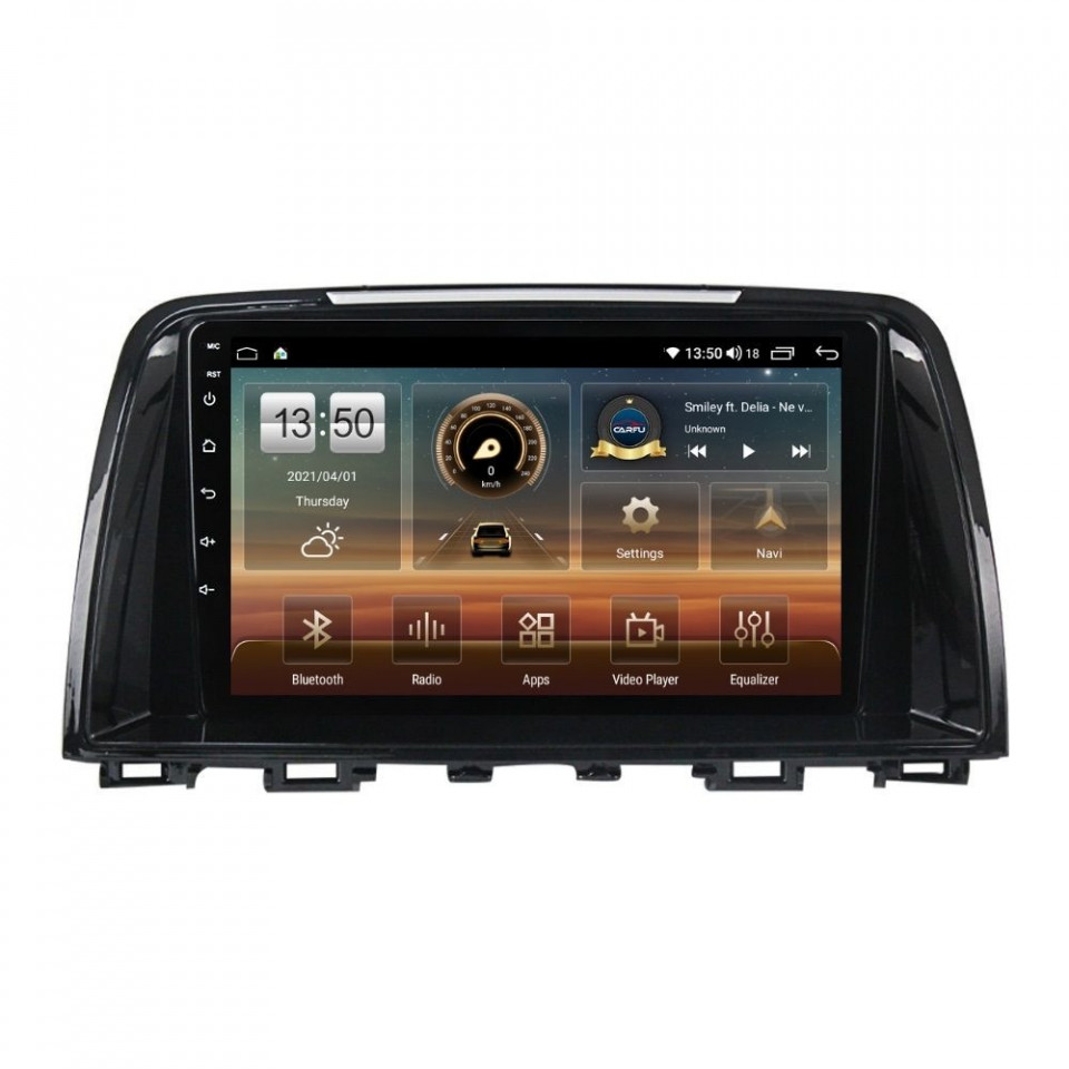Oferte la Navigatie dedicata cu Android Mazda 6 2013 - 2015, 4GB RAM, Radio GPS Dual Zone, Display HD QLED 9" Touchscreen, Internet Wi-Fi si slot SIM 4G, Bluetooth, MirrorLink, USB