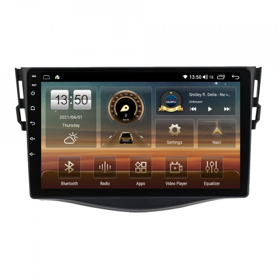 Oferte la Navigatie dedicata cu Android Toyota Rav4 III 2005 - 2013, 4GB RAM, Radio GPS Dual Zone, Display HD QLED 9" Touchscreen, Internet Wi-Fi si slot SIM 4G, Bluetooth, MirrorLink, USB