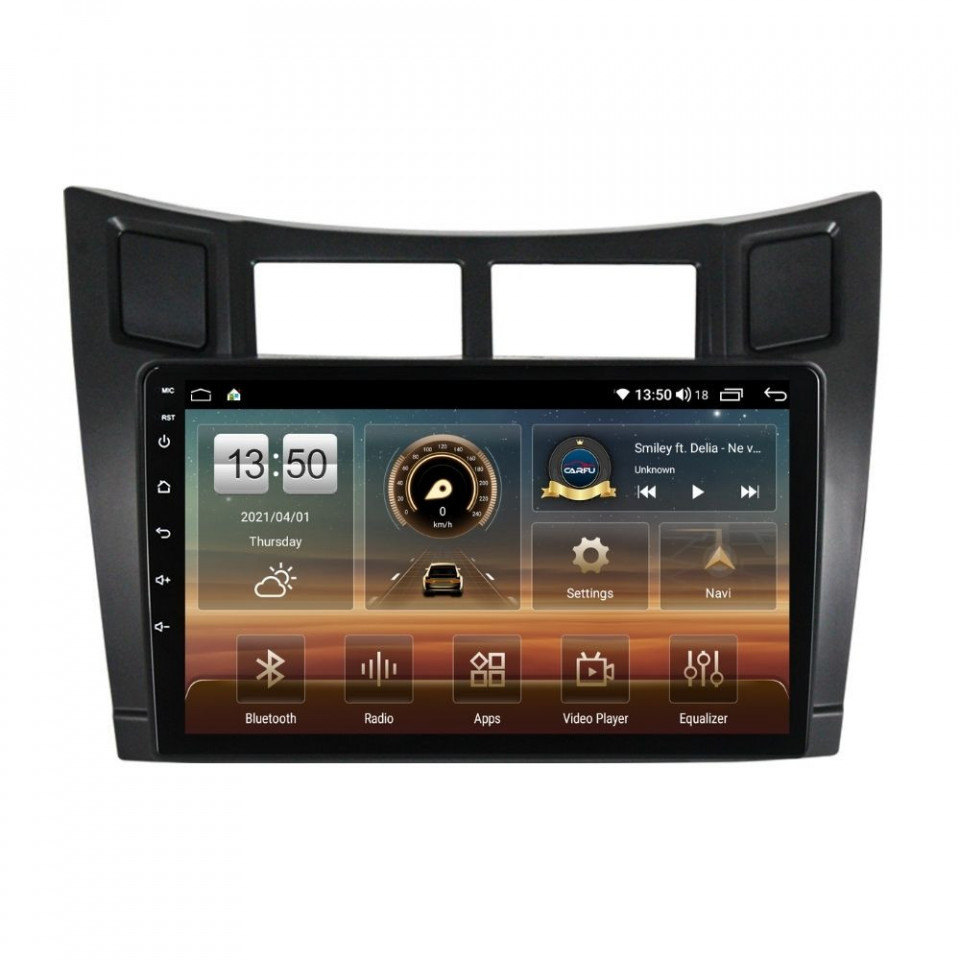 Oferte la Navigatie dedicata cu Android Toyota Yaris 2006 - 2011, 4GB RAM, Radio GPS Dual Zone, Display HD QLED 9" Touchscreen, Internet Wi-Fi si slot SIM 4G, Bluetooth, MirrorLink, USB