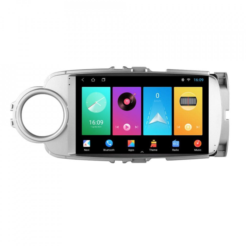 Oferte la Navigatie dedicata cu Android Toyota Yaris P13 2011 - 2018, 1GB RAM, Radio GPS Dual Zone, Display HD IPS 9" Touchscreen, Internet Wi-Fi, Bluetooth, MirrorLink, USB