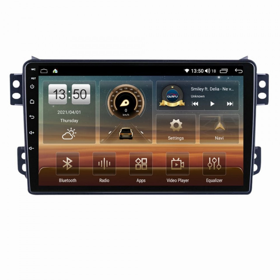 Oferte la Navigatie dedicata cu Android Suzuki Splash 2008 - 2015, 4GB RAM, Radio GPS Dual Zone, Display HD QLED 9" Touchscreen, Internet Wi-Fi si slot SIM 4G, Bluetooth, MirrorLink, USB