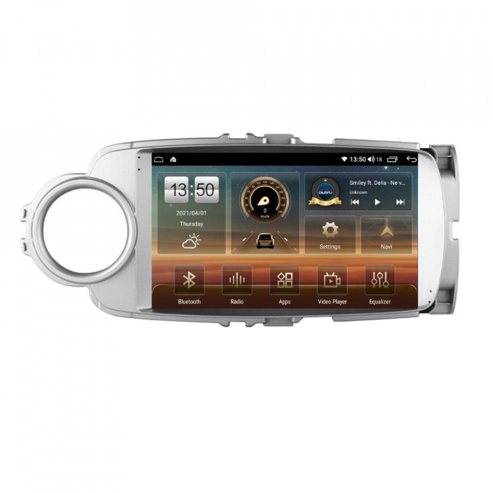 Oferte la Navigatie dedicata cu Android Toyota Yaris P13 2011 - 2018, 4GB RAM, Radio GPS Dual Zone, Display HD QLED 9" Touchscreen, Internet Wi-Fi si slot SIM 4G, Bluetooth, MirrorLink, USB