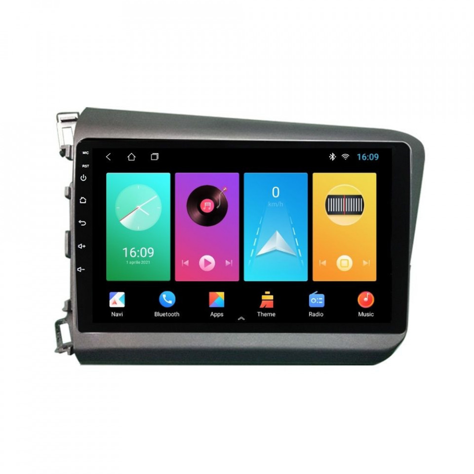 Oferte la Navigatie dedicata cu Android Honda Civic IX Sedan 2011 - 2015, 1GB RAM, Radio GPS Dual Zone, Display HD IPS 9" Touchscreen, Internet Wi-Fi, Bluetooth, MirrorLink, USB