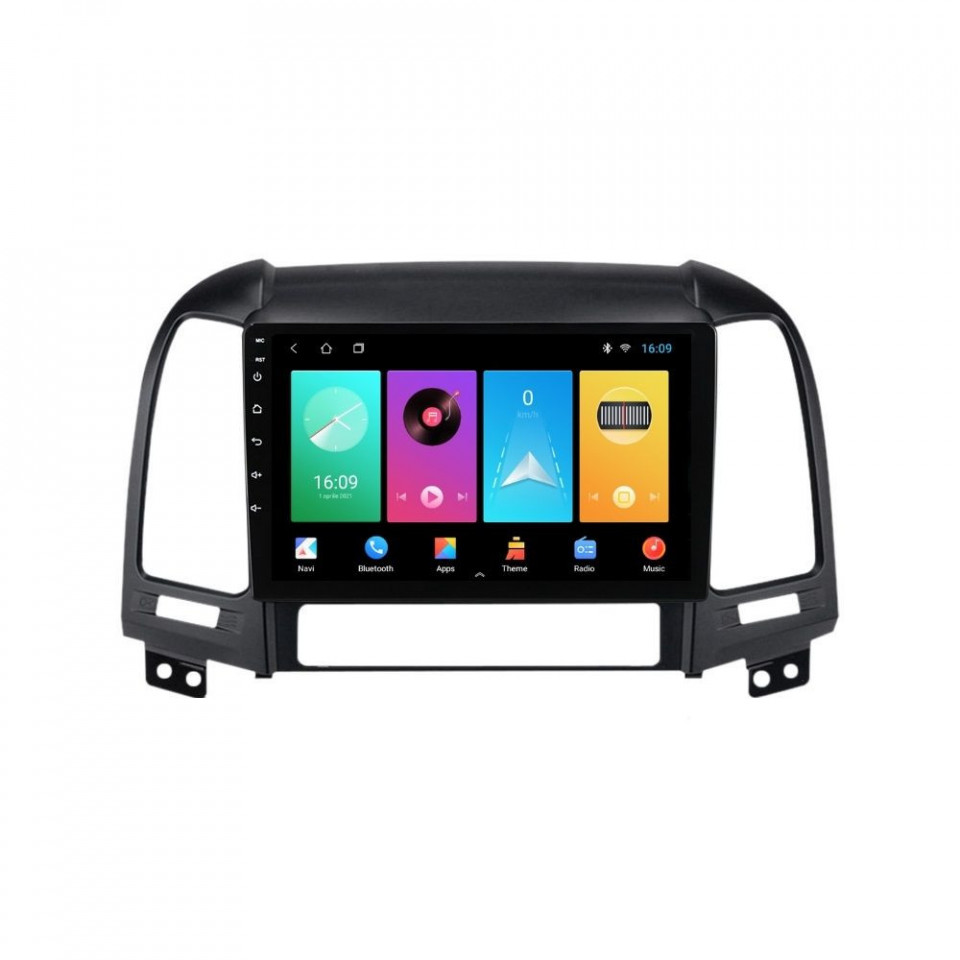 Oferte la Navigatie dedicata cu Android Hyundai Santa Fe II 2006 - 2012, 1GB RAM, Radio GPS Dual Zone, Display HD IPS 9" Touchscreen, Internet Wi-Fi, Bluetooth, MirrorLink, USB