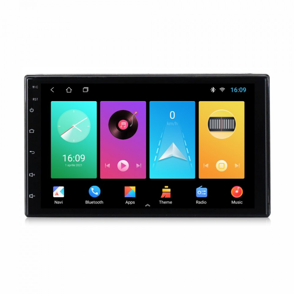 Oferte la Navigatie universala 2DIN cu Android, 2GB RAM, Radio GPS Dual Zone, Display HD 7" Touchscreen, Internet Wi-Fi, Bluetooth, MirrorLink, USB