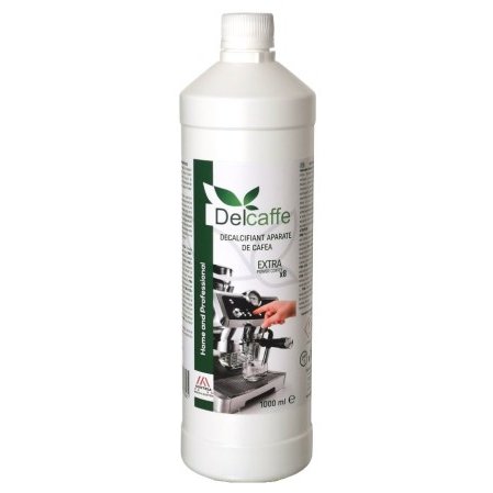 Oferte la Decalcifiant Pentru Indepartarea Calcarului Delcaffe Extra Power Coffee X8 Pentru 8 Decalcifieri 1000 ml