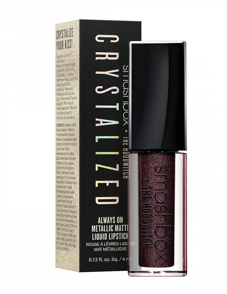 Oferte la Ruj lichid mat Smashbox Crystalized Always On Metallic Matte, 4 ml (Concentratie: Ruj, Nuanta Ruj: Dark Crystal)