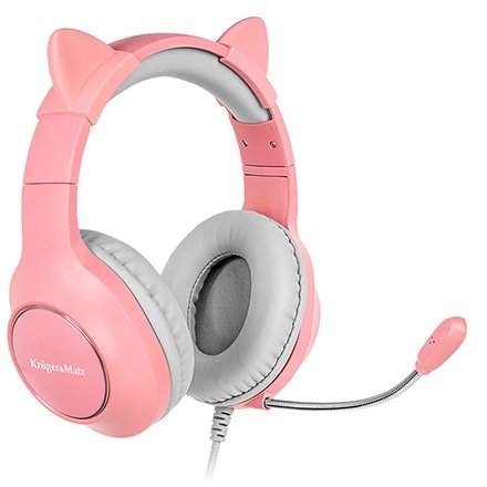 Oferte la Casti Gaming pentru Copii KM0658 cu Microfon Roz