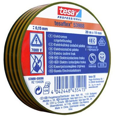 Oferte la BANDA IZOLATOARE TESAFLEX 20M GALBEN/VERDE 10BUC