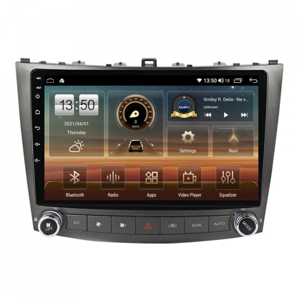Oferte la Navigatie dedicata cu Android Lexus IS 2005 - 2013, 4GB RAM, Radio GPS Dual Zone, Display HD QLED 10" Touchscreen, Internet Wi-Fi si slot SIM 4G, Bluetooth, MirrorLink, USB