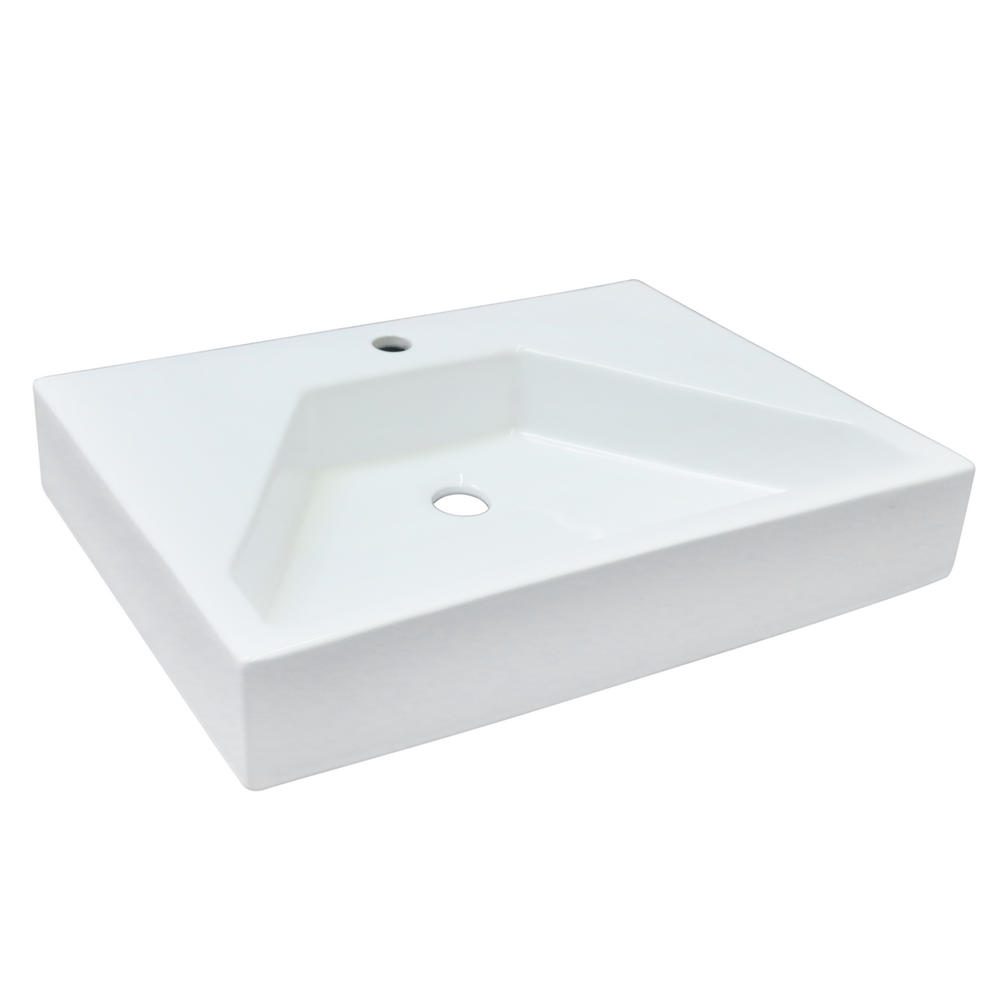 Oferte la Lavoar cu montaj pe blat Sanotechnik K515, ceramica, alb, 60 x 45 x 10.5 cm