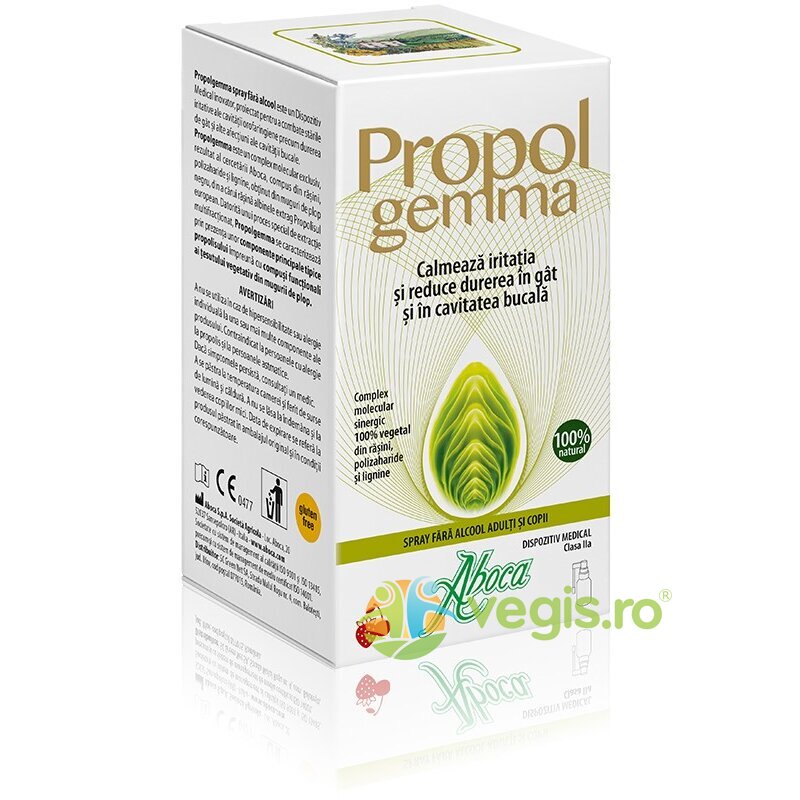 Oferte la Propolgemma Spray Fara Alcool cu Aroma de Capsuni si Visine Pentru Copii si Adulti 30ml