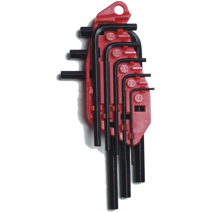 Oferte la Set 8 Chei Imbus 0-69-251 in Sistem Metric 1.5-2-2.5-3-4-5-5.5-6mm Rosu/Negru