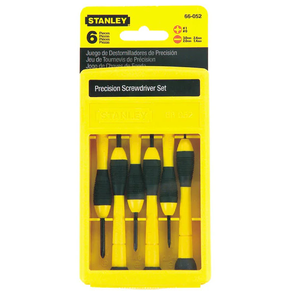 Oferte la Set 6 Surubelnite FATMAX Precizie Dreapta 1.4/2/2.4/3mm Phillips PH0 PH1 Negru/Galben