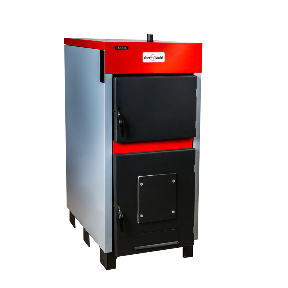 Oferte la Cazan termic pe combustibil solid Thermosthal Ecowood 25 Standard, 25kW, 100 l, 128 x 53 x 108,5 cm