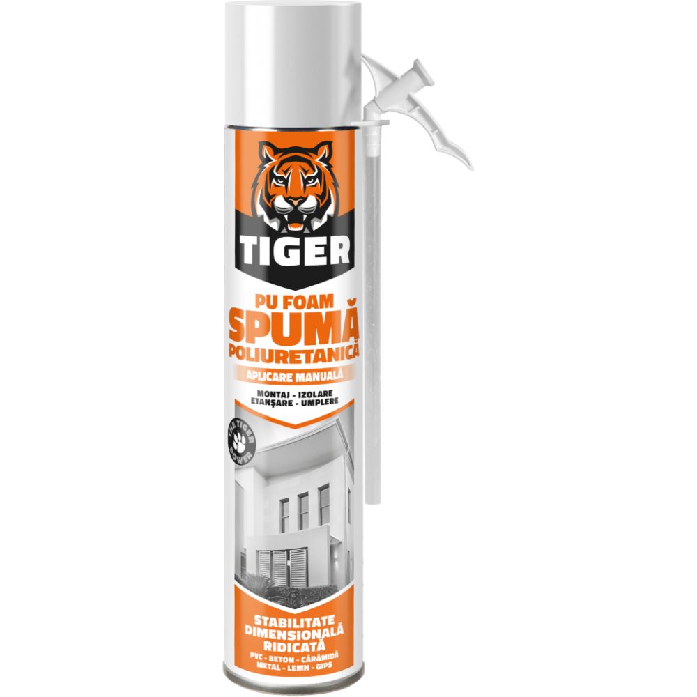 Oferte la Spuma poliuretanica pentru montaj, cu aplicare manuala, Bostik Tiger PU FOAM B3, 600 ml