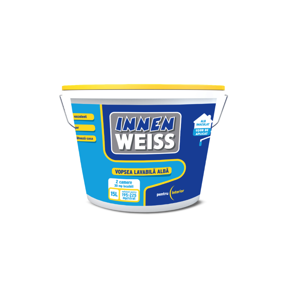 Oferte la Vopsea lavabila interior Innenweiss, alb, 15 l