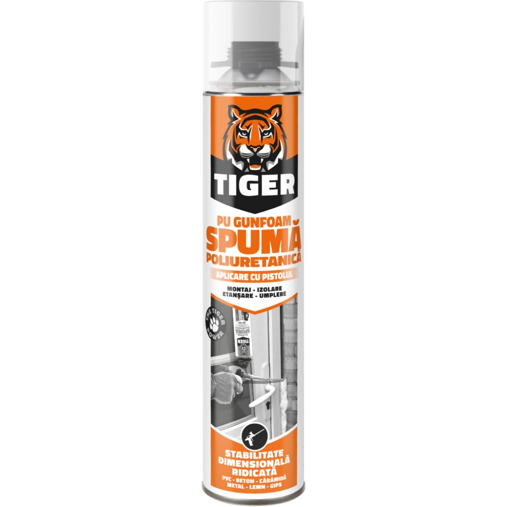 Oferte la Spuma poliuretanica pentru montaj, aplicare cu pistol, Bostik Tiger PU Gunfoam B3, 700 ml