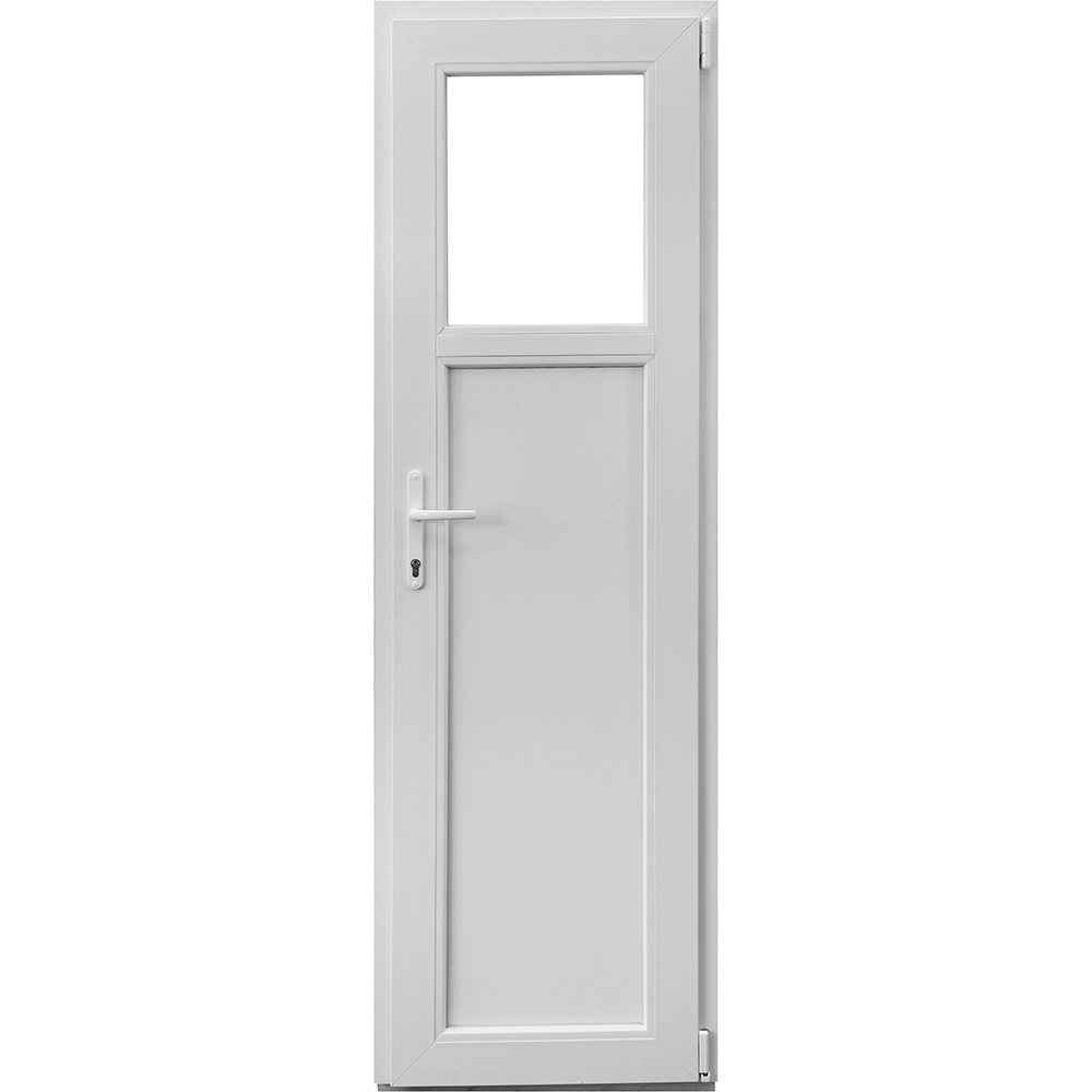 Oferte la Usa PVC tehnica, alb, 66 x 204 cm, dreapta, geam 1/3