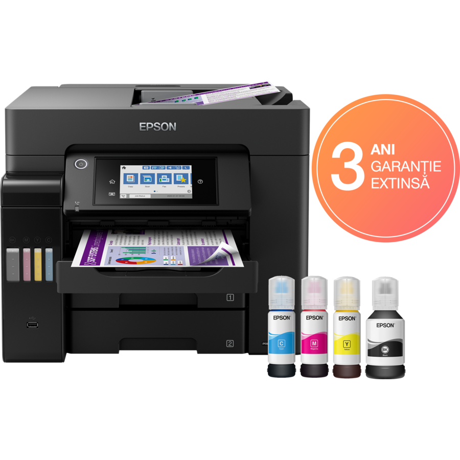 Oferte la Multifunctionala EcoTank L6570 Inkjet CISS Color Format A4 Duplex Wi-Fi