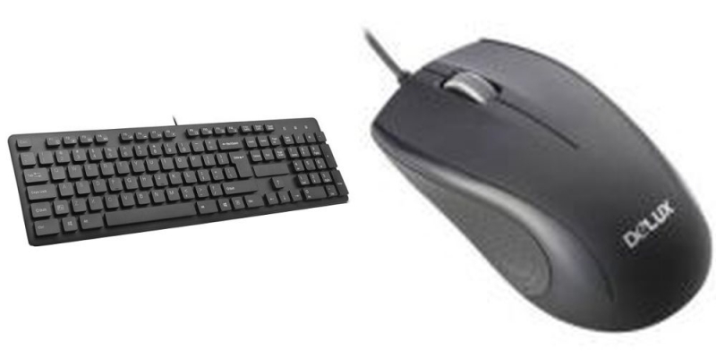 Oferte la Kit tastatura + mouse Delux, interfata USB, Negru