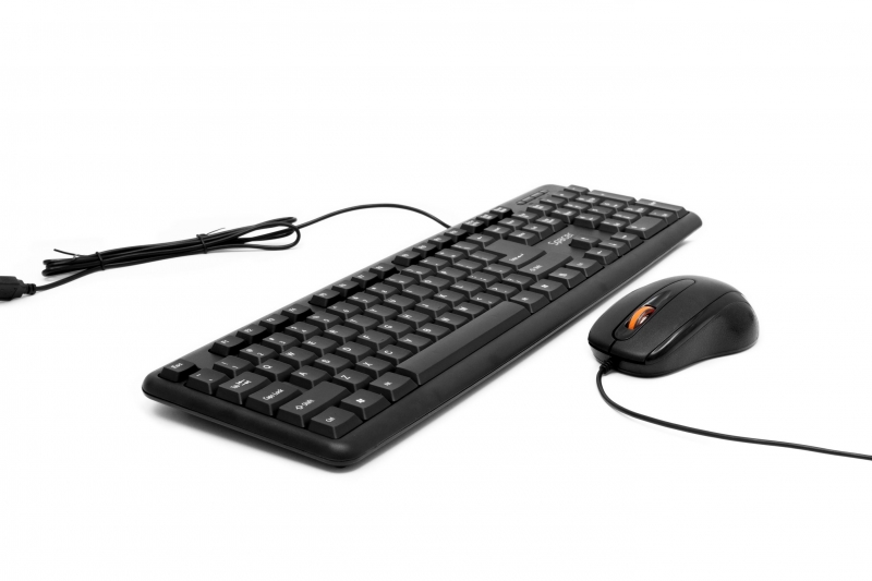 Oferte la Kit Tastatura + Mouse SPACER SPKB-S6201, layout: US, USB, Negru