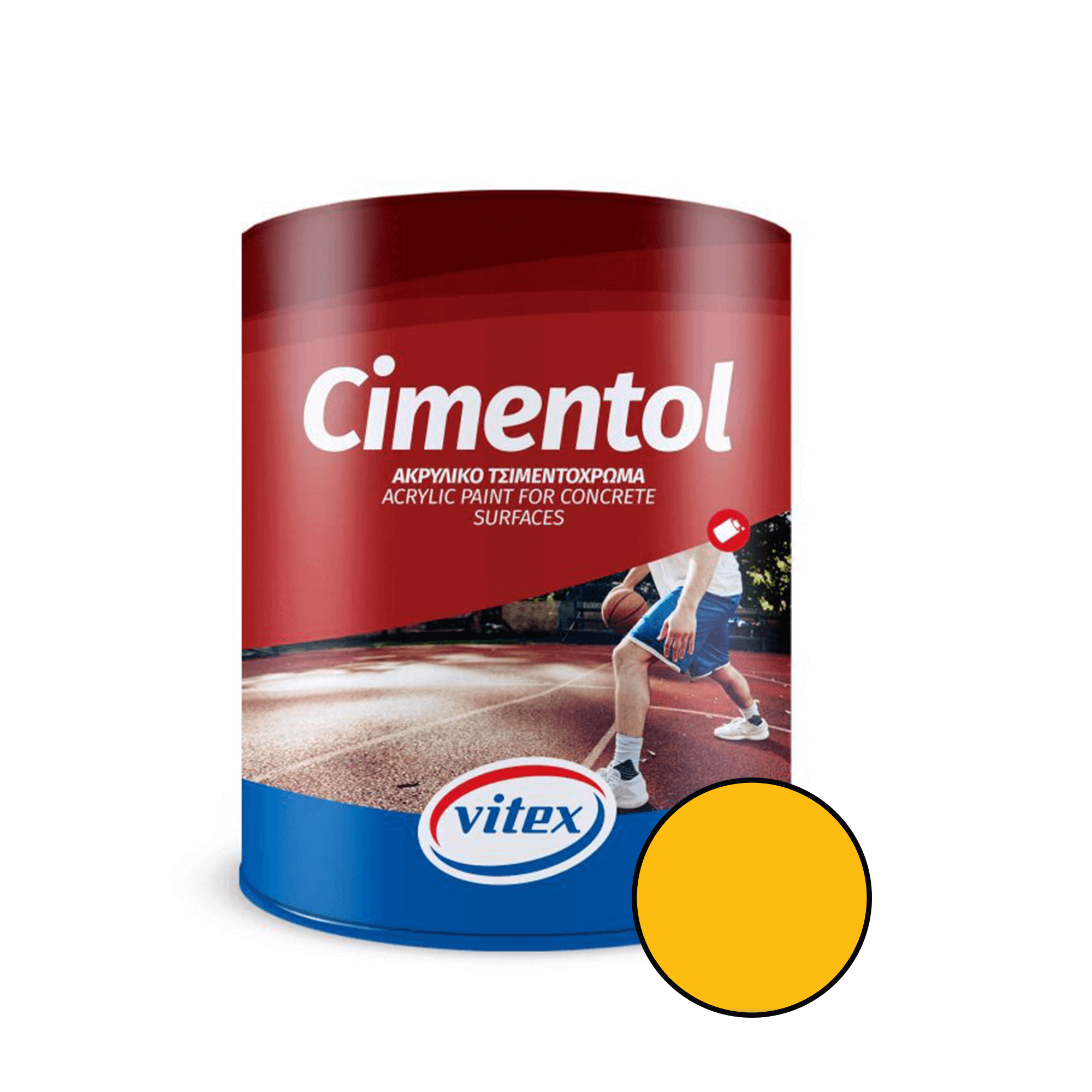Oferte la Vopsea acrilica pentru zidarie si beton Vitex Cimentol, interior/exterior, galben, 0.75 l 