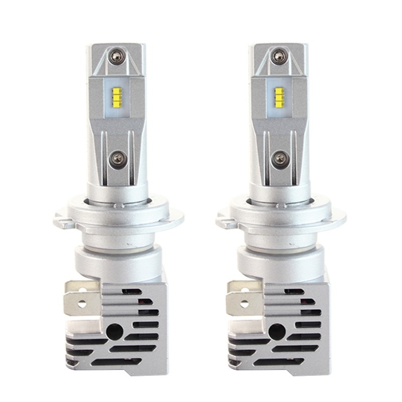 Oferte la Set 2 LED-uri Auto Techstar® M3, H7, 40w, 8000 Lumeni, 6500K, AUTO, 12-24 Volti, ZES, Canbus, Miez Cupru, Radiator Aluminiu