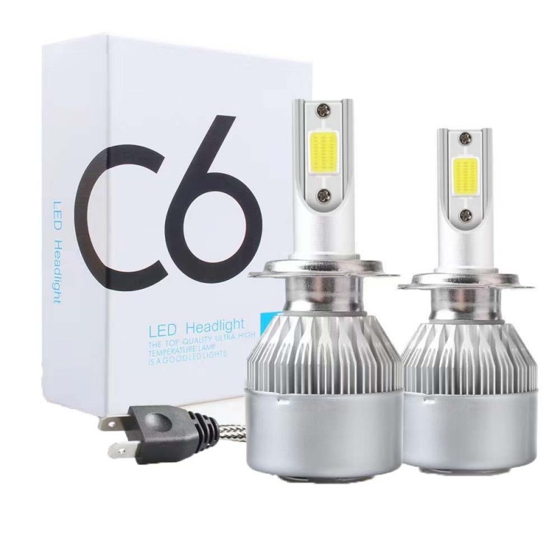 Oferte la Set 2 LED-Uri Auto Techstar® C6, H7, 36w, 3800 Lumeni, 6500K, AUTO, 12-24 Volti, COB