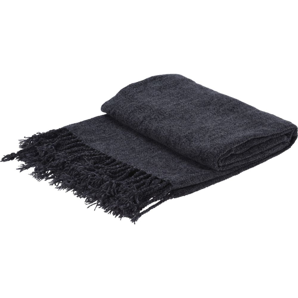 Oferte la Pled Chenille, cu franjuri, poliester, gri inchis, 127 x 152 cm