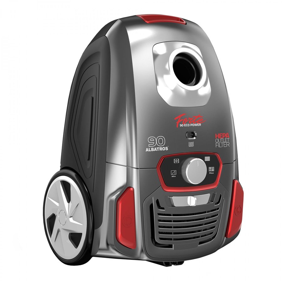 Oferte la Aspirator cu Sac Forte 90 Eco Putere Absorbtie 200W Gri/Rosu